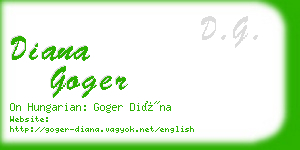 diana goger business card